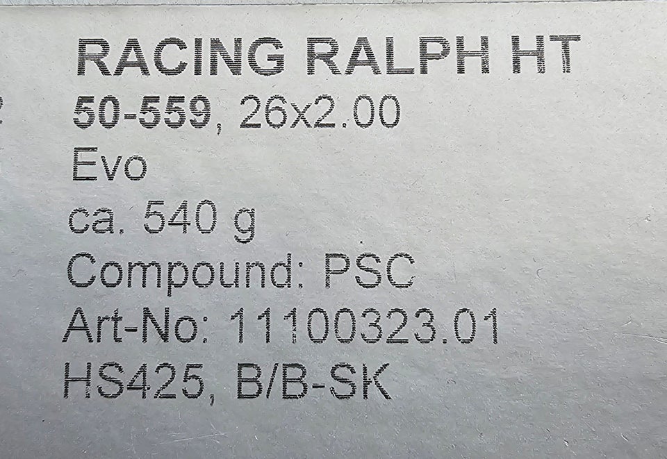 Dæk Schwalbe Evo Racing Ralph HT