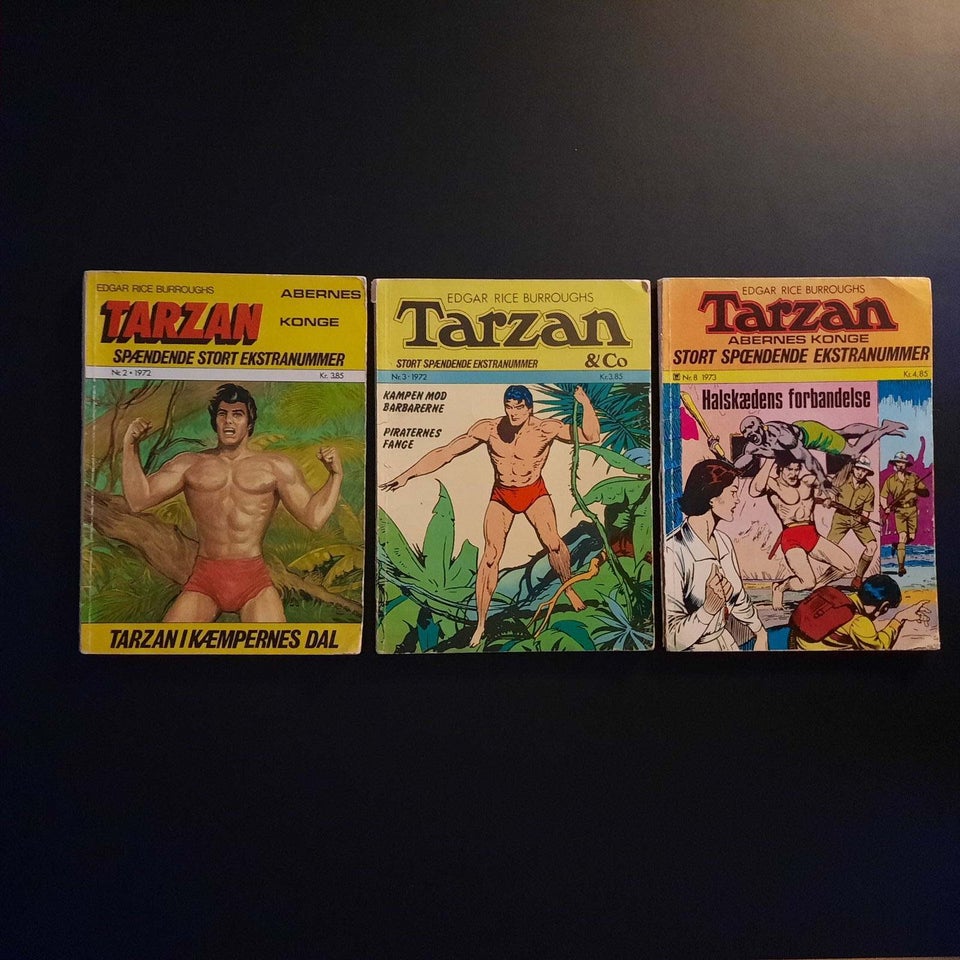 Tegneserier 3 stk Tarzan albums