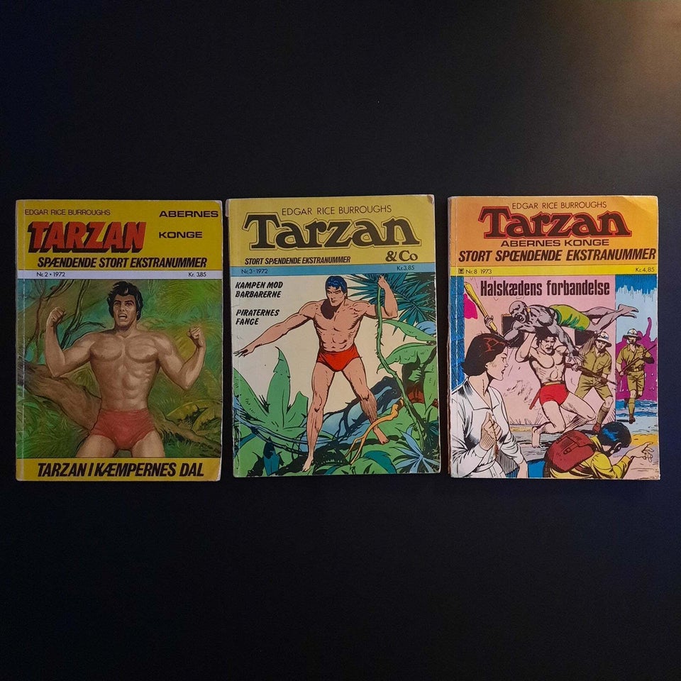 Tegneserier 3 stk Tarzan albums