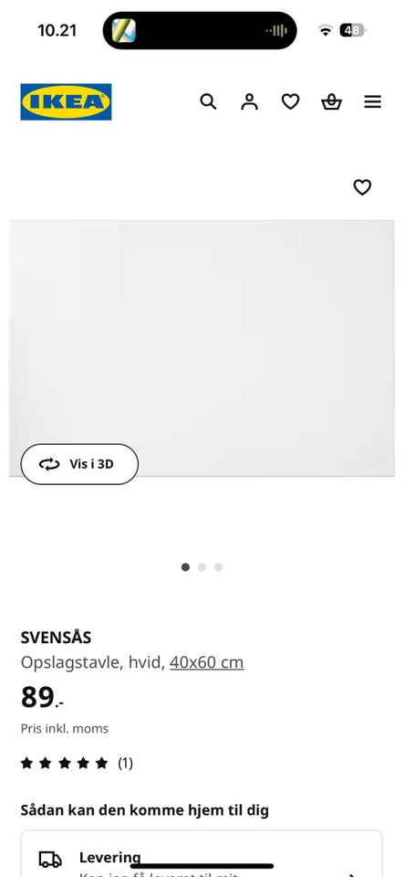 Magnettavle / whiteboard Ikea