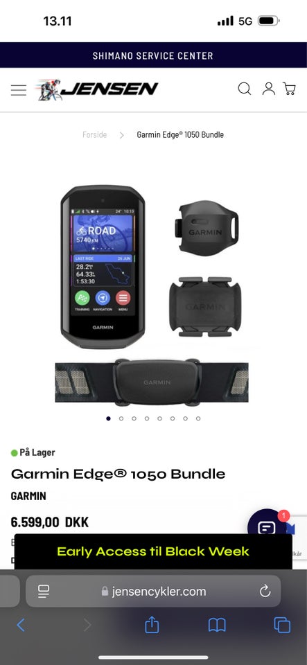 Cykelcomputer, Garmin 1050 bundle