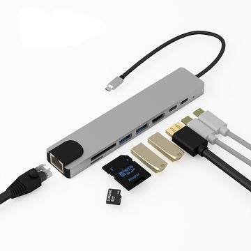 Adapter, 8 i 1 USB-C HDMI HUB