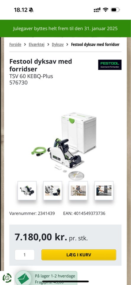 Dyksav m/forrisder , Festool