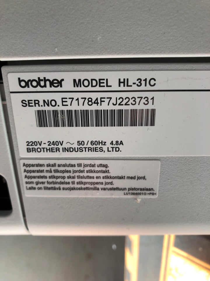 Laserprinter, Brother, HL-31C