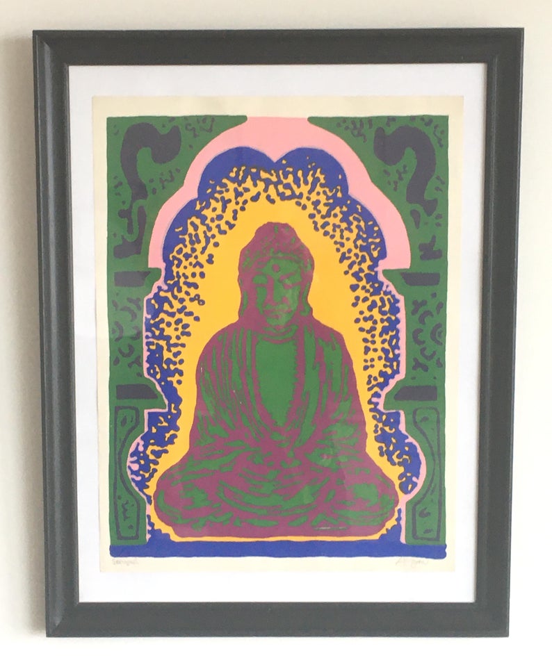 Serigrafi, A. Egan, motiv: Budda