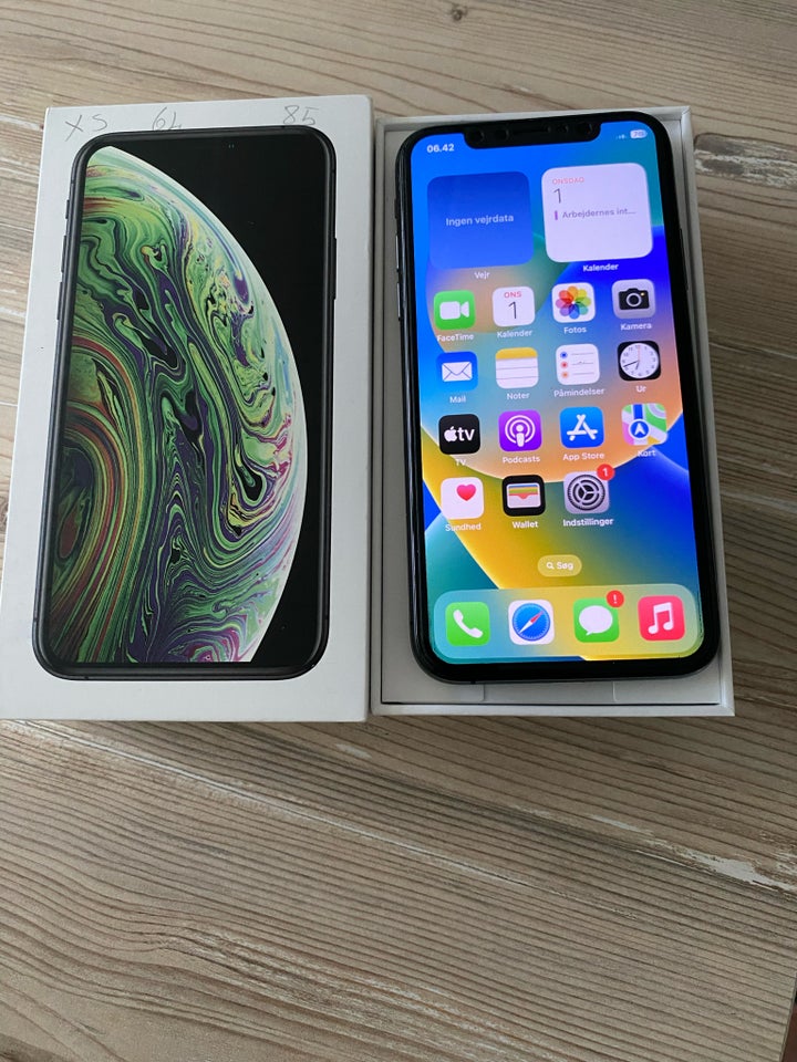 iPhone XS, 256 GB, sort