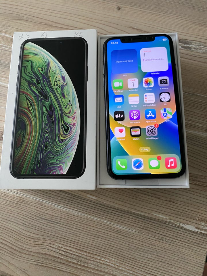 iPhone XS, 256 GB, sort