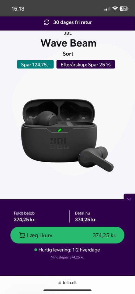 in-ear hovedtelefoner JBL