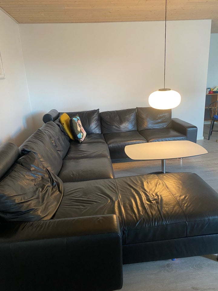 Sofa, læder, 6 pers.