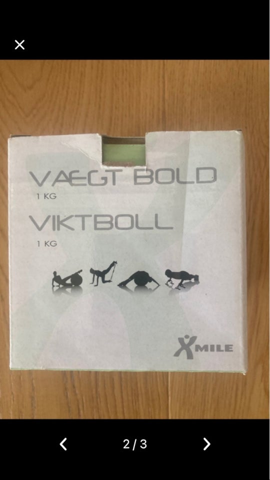 Bold Vægtbold på 1 kg X-mile