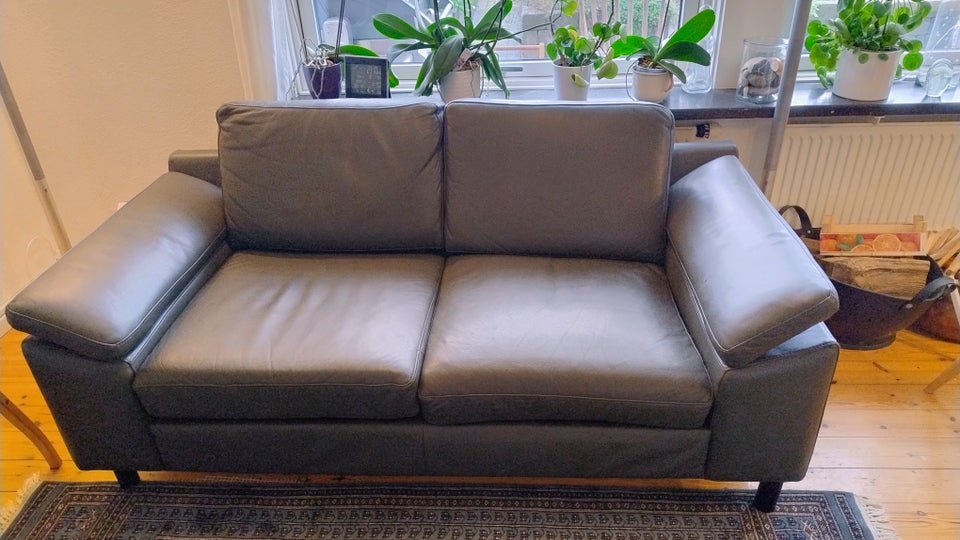 Sofa, læder, 2 pers.