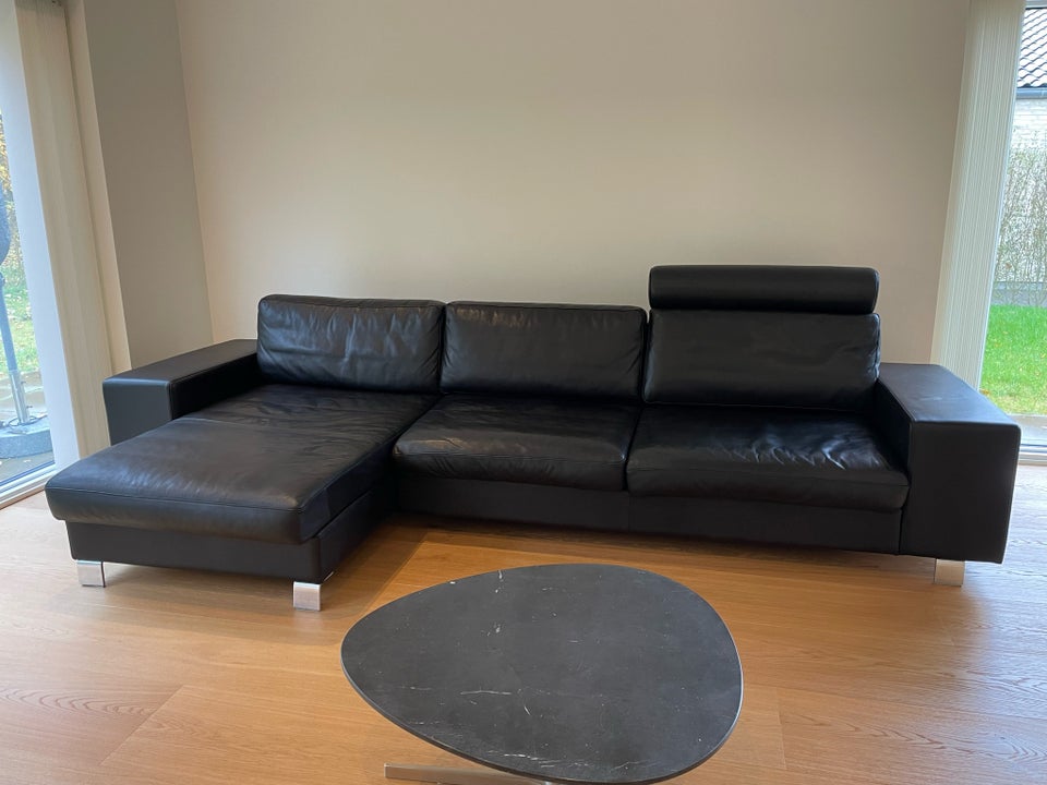 Sofa, læder, 4 pers.