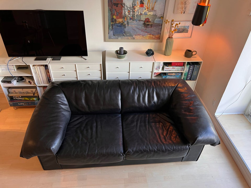 Sofa, læder, 2 pers.