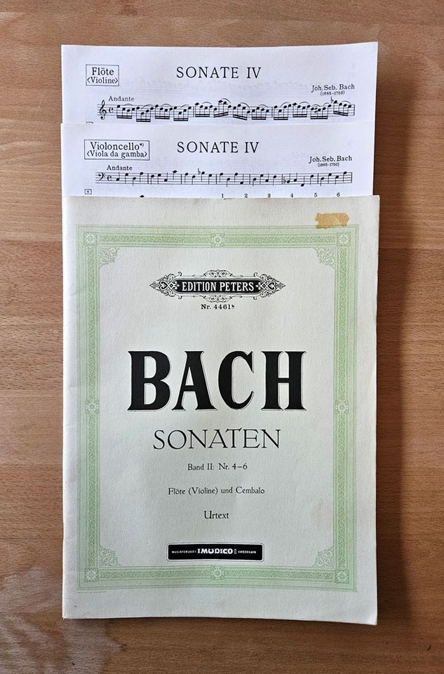 Noder, Bach, Sonater Nr. 4-6 for