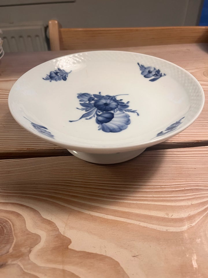 Porcelæn Blå blomst skål på fod