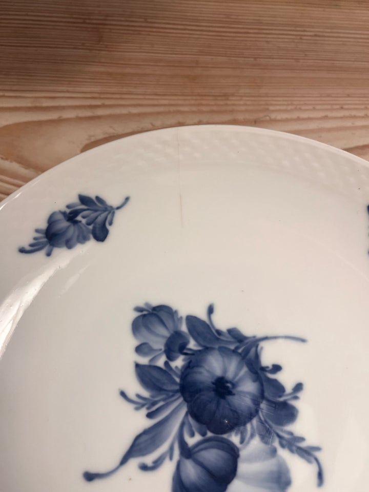 Porcelæn Blå blomst skål på fod