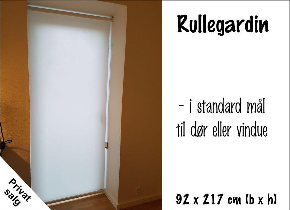 Rullegardin, b: 92 h: 217