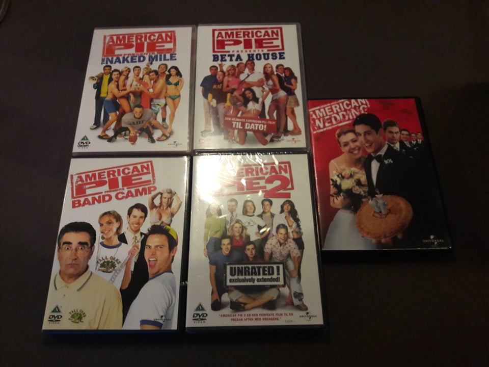 American pie 1-5, DVD, komedie