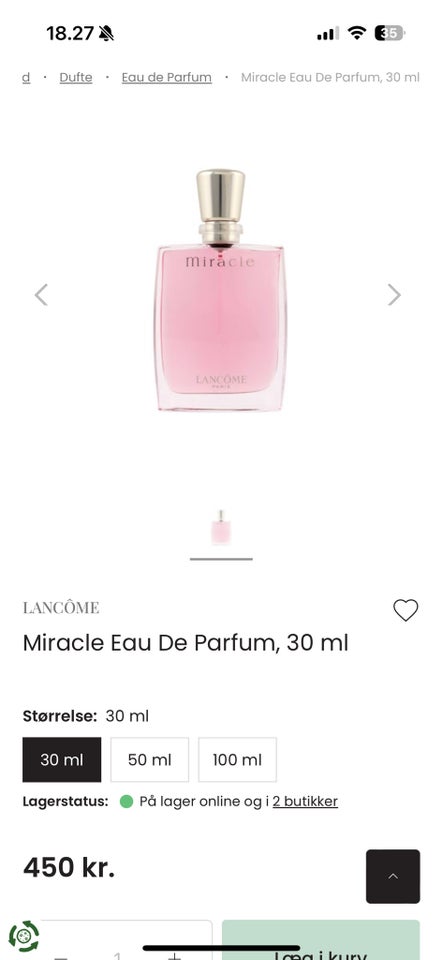 Dameparfume, Parfume, Lancome