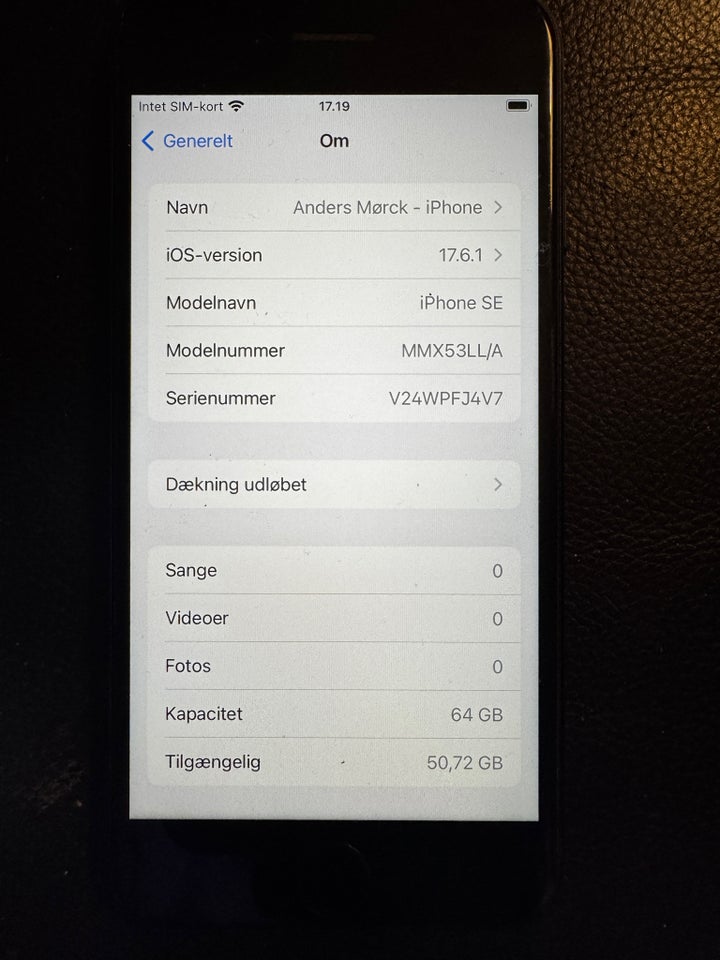 iPhone SE 2. generation, 64 GB, blå