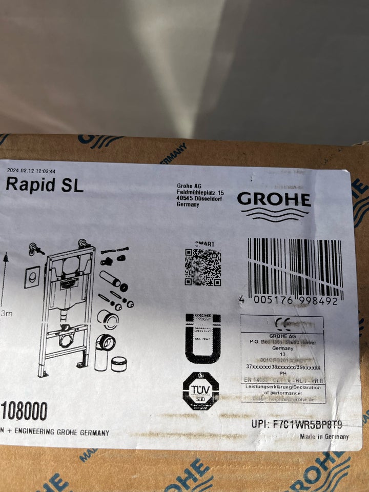 Cisterne, Grohe Rapid SL 113 cm