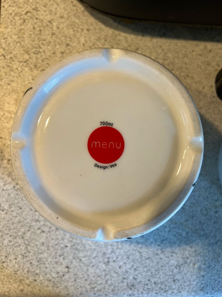 Porcelæn Skåle  Menu Sort Kontur