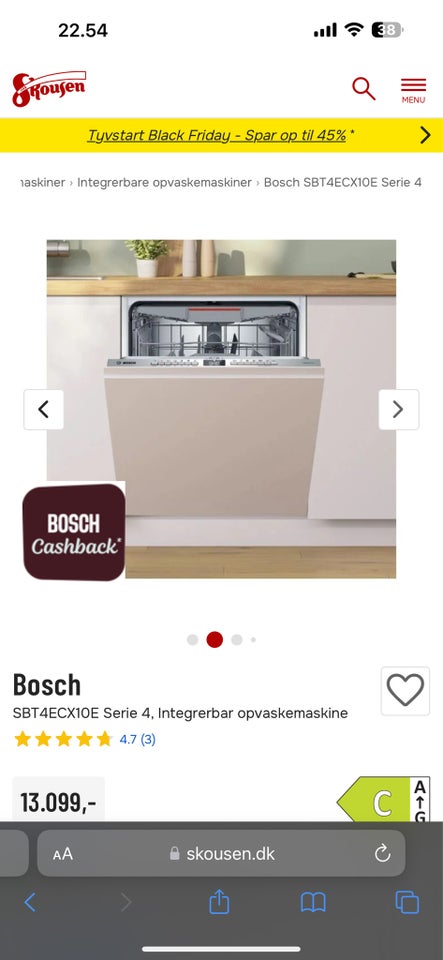 Bosch Bosch SBT4ECX10E serie 4