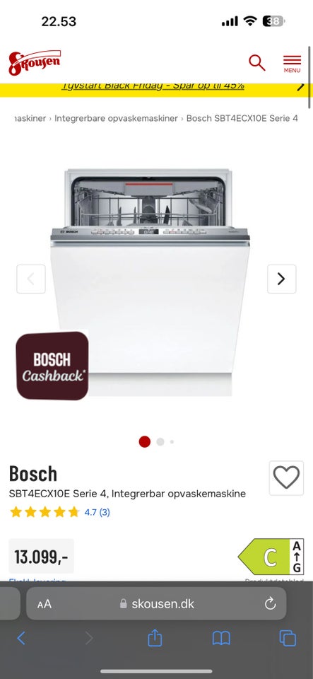 Bosch Bosch SBT4ECX10E serie 4