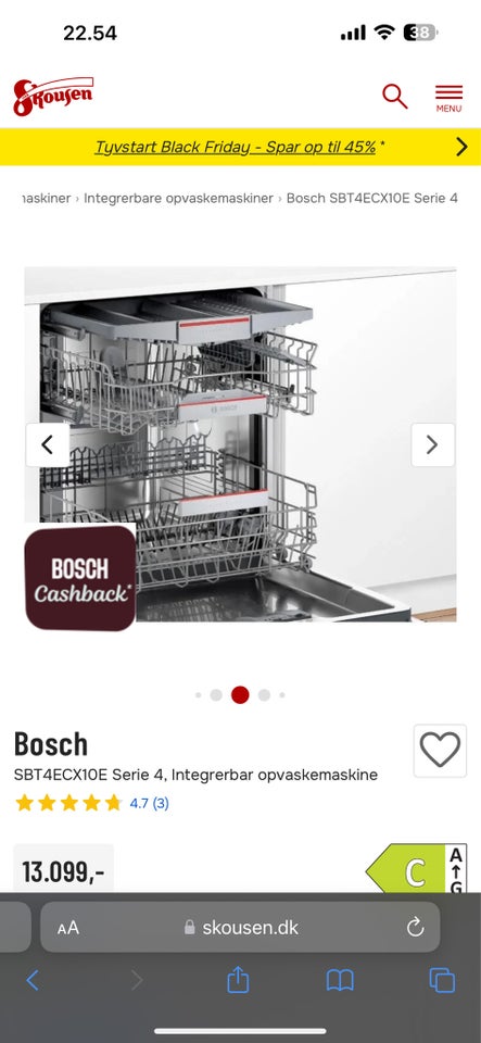 Bosch Bosch SBT4ECX10E serie 4