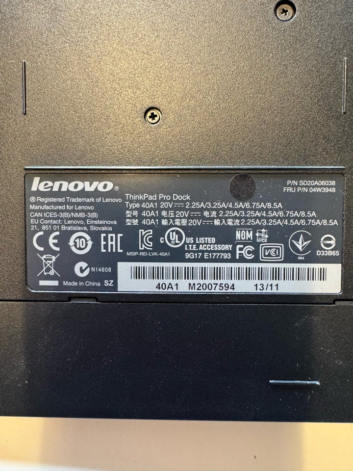 Dockingstation, Lenovo , Perfekt