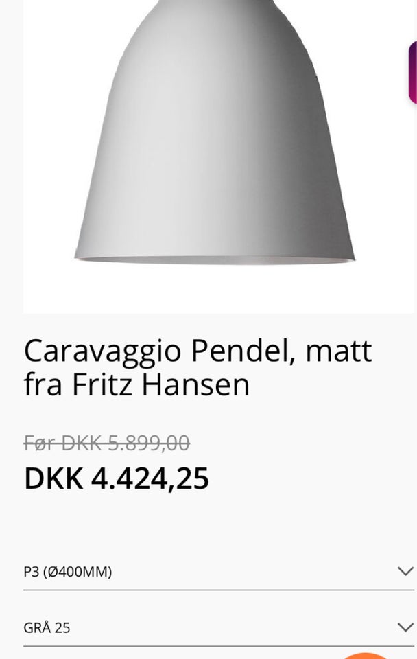 Pendel Fritz Hansen- Caravaggio