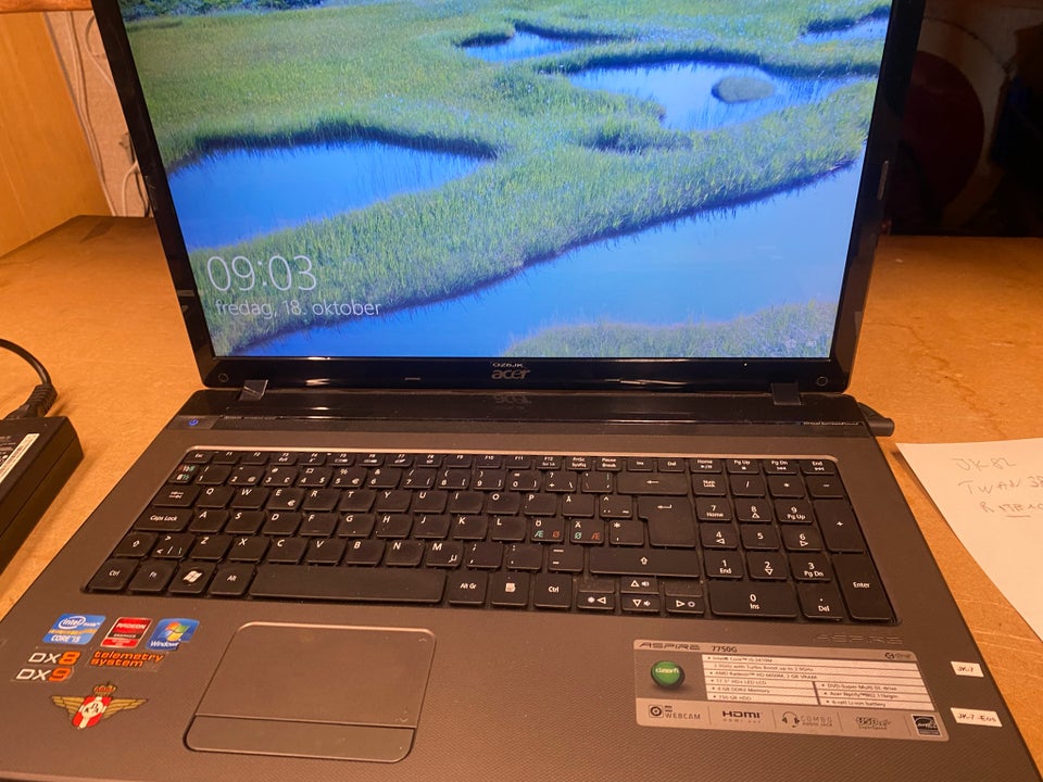 Acer 7750G, Se på billede GHz, ? GB