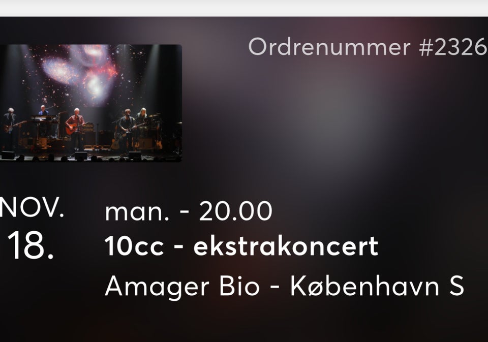 10CC billetter 2 stk man. 1...