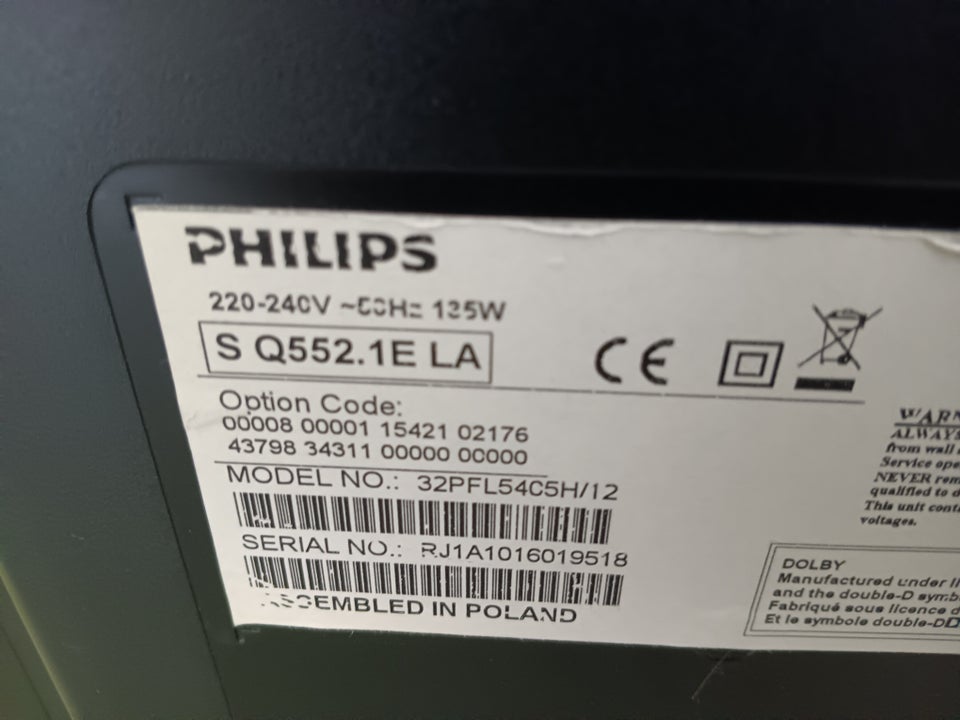 LCD, Philips, 32pfl54c5h/12