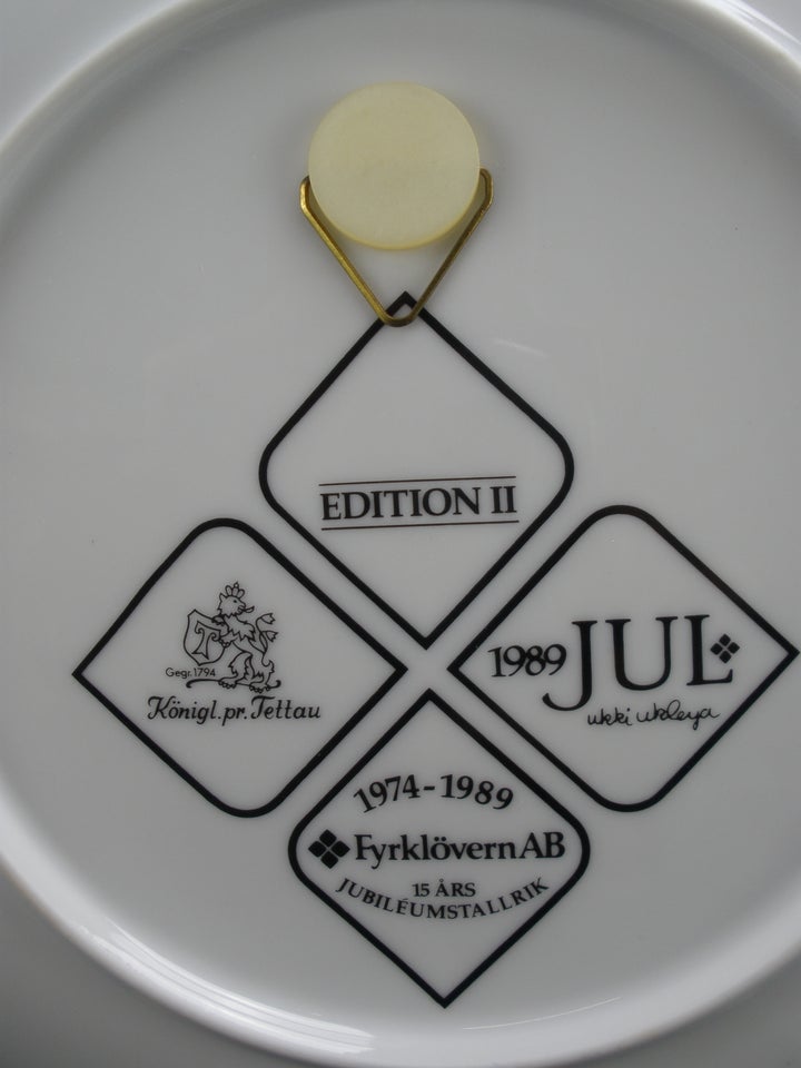 Juleplatte 1989 Firkløveren