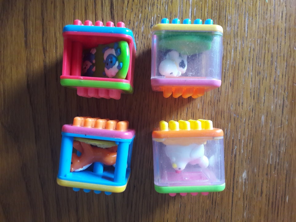 5 stk- cubes with animals inside