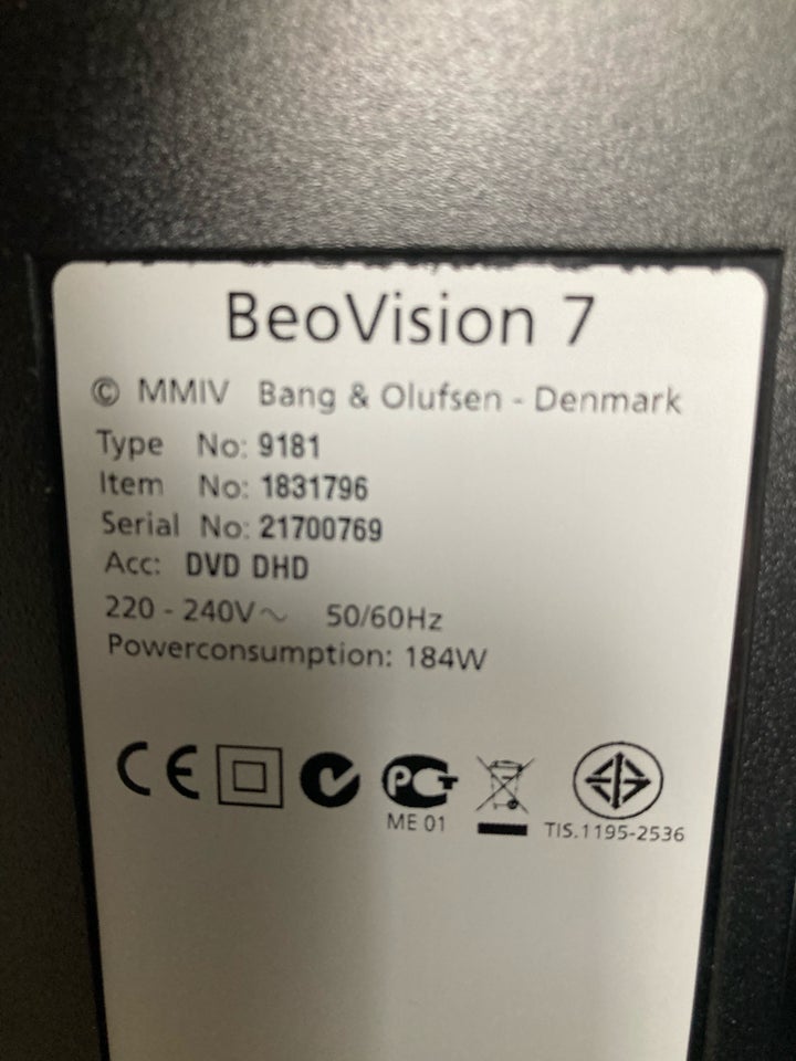 Bang  Olufsen, BeoVision 7 - 32, 32"