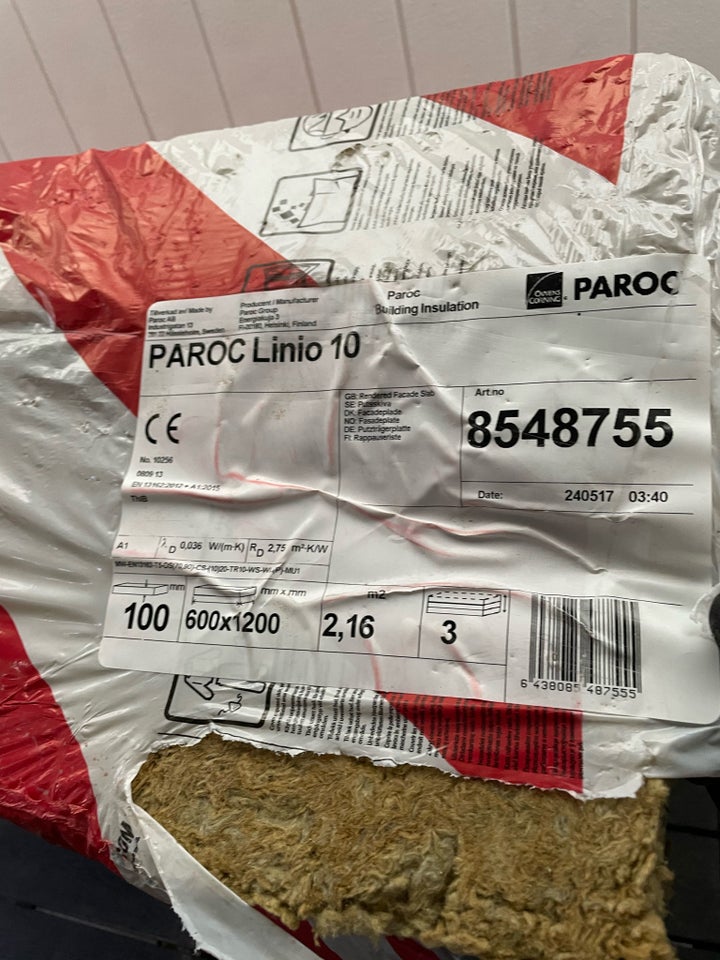 PAROC Facadeplade Linio 10