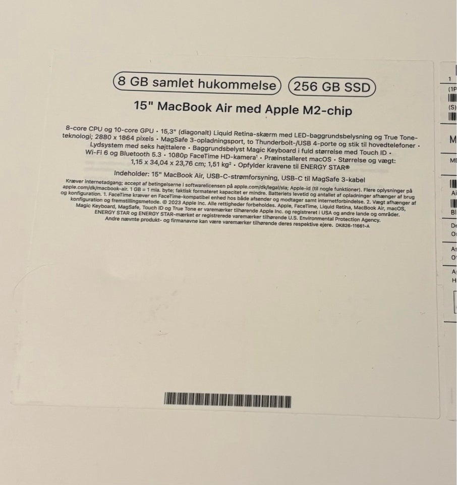 MacBook Air, 15" 2023 M2, M2 GHz