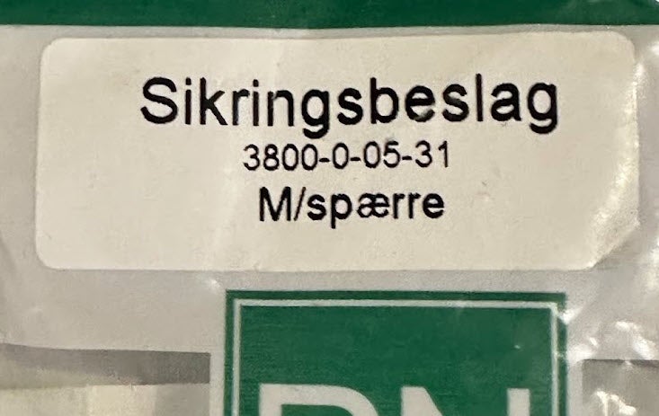 Andet, Sikringsbeslag med spærre,