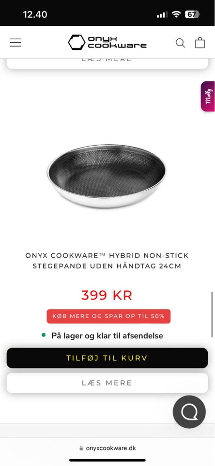 Gryder og pande, Onyx cookware