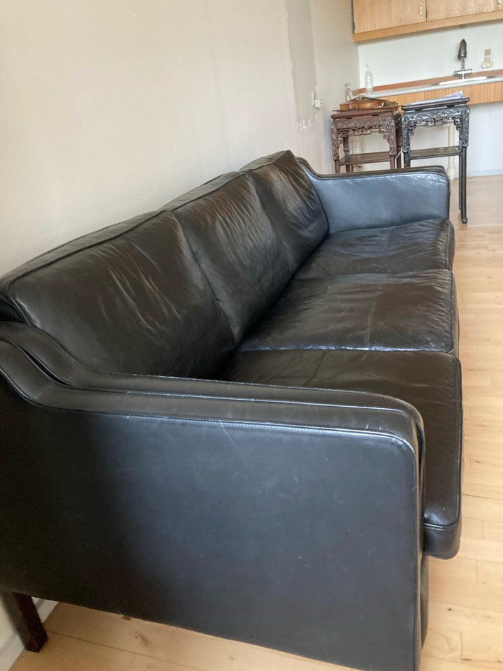 Sofa, læder, 3 pers.