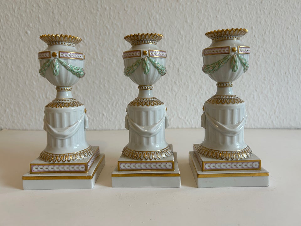 Porcelæn, Lysestager, Flora