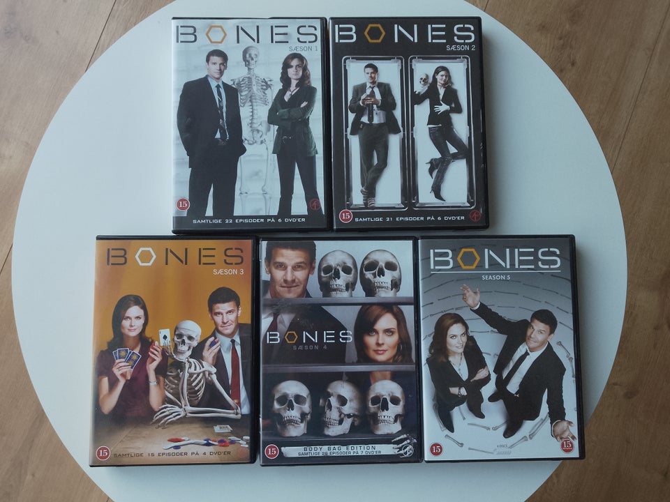 Bones sæson 1-5, DVD, TV-serier