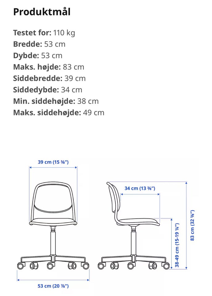 Kontorstol, Ikea