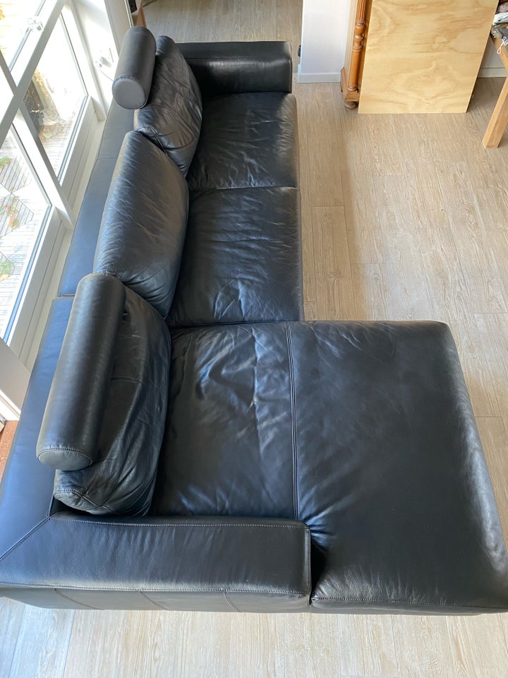 Sofa, læder, 4 pers.