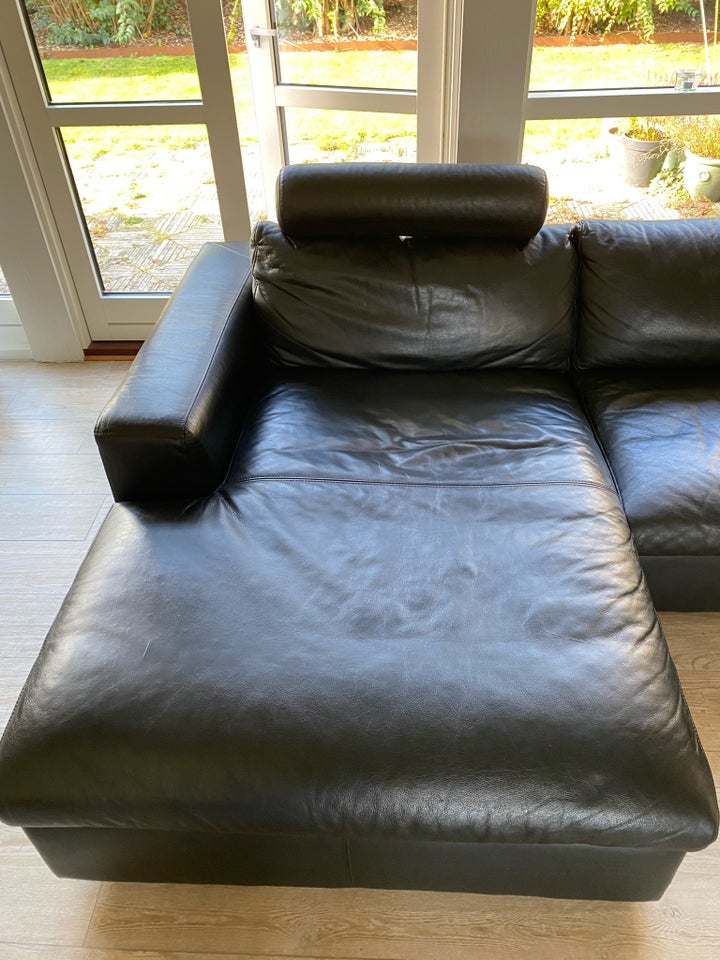 Sofa, læder, 4 pers.