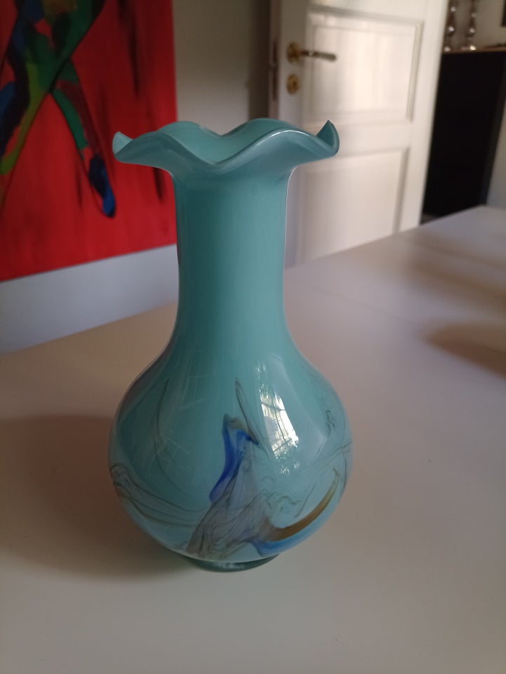 Glas, Flot Lyseblå vase