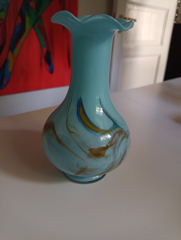 Glas, Flot Lyseblå vase