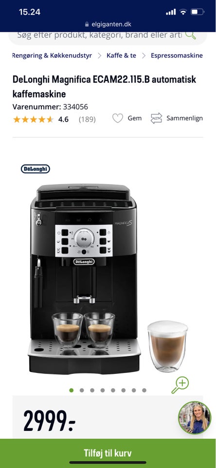 Espressomaskine  DeLonghi